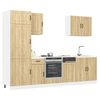 vidaXL Ensemble d'armoires de cuisine 7 pcs Lucca bois d'ing&eacute;nierie