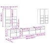 vidaXL Ensemble de meuble TV mural 7 pcs Bois Ancien Bois d'ing&eacute;nierie