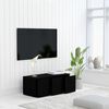 vidaXL Meuble TV Noir 80x34x30 cm Bois d'ingénierie