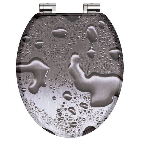 SCH&Uuml;TTE Si&egrave;ge de toilette avec fermeture en douceur GREY STEEL