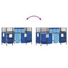vidaXL Cadre de Lit Mezzanine pour Enfants avec Rideaux Noir et Bleu