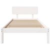 vidaXL Cadre de lit avec t&ecirc;te de lit Blanc 75 x 190 cm Pin massif