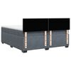 vidaXL Sommier &agrave; lattes de lit et matelas Gris fonc&eacute; 200x200cm Velours