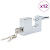 vidaXL Verrou 12 pcs Argent&eacute; 8,7 x 1,9 x 5,5 cm Fer