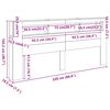 vidaXL T&ecirc;te de lit &agrave; LED blanc 220x18,5x103,5 cm bois d'ing&eacute;nierie
