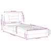 vidaXL Cadre de lit sans matelas Hvar noir 90x200 cm similicuir