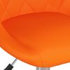 vidaXL Chaise pivotante de salle &agrave; manger Orange Similicuir