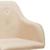 vidaXL Chaise &agrave; bascule Cr&egrave;me Tissu