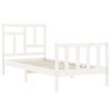 vidaXL Cadre de lit sans matelas blanc 90x200 cm bois de pin massif