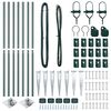 vidaXL Poteau de cl&ocirc;ture. 7 pcs Vert Acier