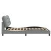 vidaXL Cadre de lit avec LED sans matelas Hvar gris clair 140x190 cm tissu