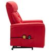 vidaXL Fauteuil de massage Rouge Similicuir