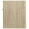 vidaXL Meubles de salle de bain blanc ch&ecirc;ne sonoma bois d'ing&eacute;nierie