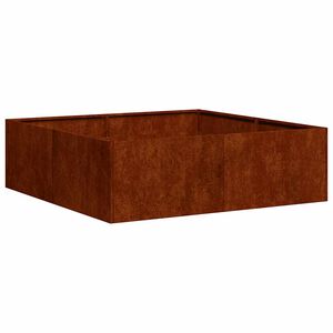 vidaXL Jardini&egrave;re rouill&eacute; 100x100x30 cm acier inoxydable