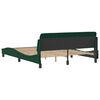 vidaXL Cadre de lit Dover vert fonc&eacute; 160x200 cm velours
