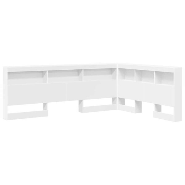 vidaXL T&ecirc;te de lit de rangement Blanc 135 cm Bois d'ing&eacute;nierie