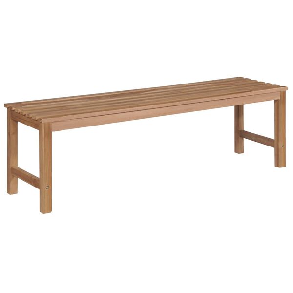 vidaXL Banc de jardin avec coussin bleu 150 cm Bois de teck massif