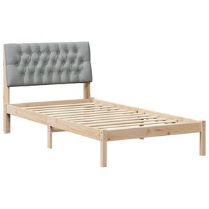 vidaXL Cadre de lit avec t&ecirc;te de lit rembourr&eacute;e Marron 100 x 200 cm