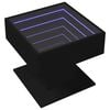 vidaXL Table basse avec LED noir 50x50x45 cm bois d'ingénierie
