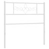 vidaXL T&ecirc;te de lit m&eacute;tal blanc 90 cm