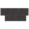 vidaXL Ensemble de Cl&ocirc;ture 7 pc 1218 x 186 cm WPC et Aluminium Noir