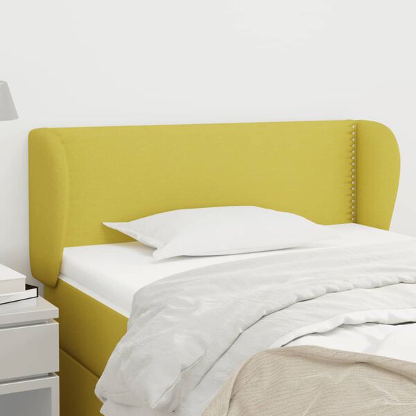vidaXL T&ecirc;te de lit avec oreilles Vert 93x23x78/88 cm Tissu