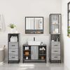 vidaXL Ensemble de meubles de salle de bain 4 pcs sonoma gris