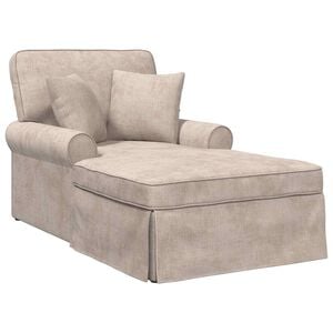 vidaXL Chaise lounge avec jupe Beige 157 x 91 x 91 cm ARES