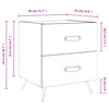 vidaXL Tables de chevet 2 pcs blanc 40x35x47,5 cm bois d&rsquo;ing&eacute;nierie