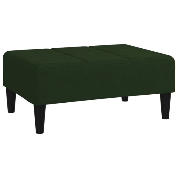 vidaXL Repose-pied Vert fonc&eacute; 78x56x32 cm Velours
