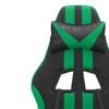 vidaXL Chaise de jeu avec repose-pied Noir et vert Similicuir