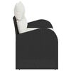 vidaXL Canap&eacute; de jardin Noir 124 x 62 x 69cm polyrotin