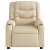 vidaXL Fauteuil inclinable &eacute;lectrique Cr&egrave;me Tissu