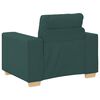 vidaXL Canap&eacute; 3 pcs Vert fonc&eacute; 221 x 80 x 80 cm Tissu en lin m&eacute;lang&eacute;