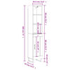 vidaXL Buffet haut Sonoma gris 34,5x34x180 cm Bois d'ing&eacute;nierie