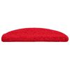 vidaXL Tapis d'escalier 30 pi&egrave;ces 56 x 17 x 3 cm Rouge Demi-rond