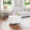vidaXL Tabouret bouton avec coussin Blanc 60 x 60 x 45 cm Simili cuir