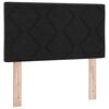 vidaXL Lit &agrave; ressorts avec matelas Noir 80 x 200 cm tissu