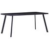 vidaXL Table &agrave; manger Noir 180x90x75 cm Verre tremp&eacute;