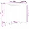 vidaXL Buffet Ch&ecirc;ne noir 60 x 35 x 70 cm Bois d'ing&eacute;nierie