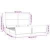 vidaXL Cadre de lit sans matelas marron fonc&eacute; 160x200 cm tissu