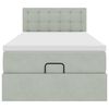 vidaXL Cadre de lit ottoman avec matelas gris clair 80x200 cm velours