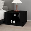 vidaXL Table de chevet Noir 57x55x36 cm Bois d&rsquo;ing&eacute;nierie
