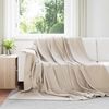 vidaXL Couvertures &agrave; jeter 6 pcs Beige 240 x 220 cm Toison