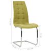 vidaXL Chaises &agrave; manger cantilever lot de 2 vert tissu