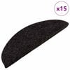 vidaXL Tapis d'escalier autocollants 15 pcs 56x17x3 cm Anthracite