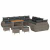 vidaXL Ensemble de canap&eacute; de jardin 14 pc 14-Nombre de places Gris