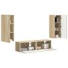 vidaXL Ensemble meuble TV 2 pcs Ch&ecirc;ne Sonoma Bois d'ing&eacute;nierie