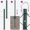 vidaXL Cl&ocirc;ture avec poteau Vert 1,4 x 25 m Acier et PVC