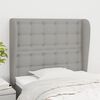 vidaXL T&ecirc;te de lit avec oreilles Gris clair 103x23x118/128 cm Tissu